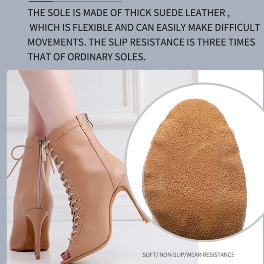 Woman Beige Black Latin Booties Women